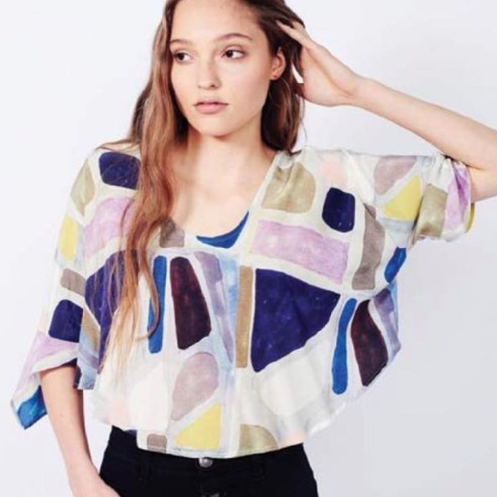 The podolls handkerchief palette print top